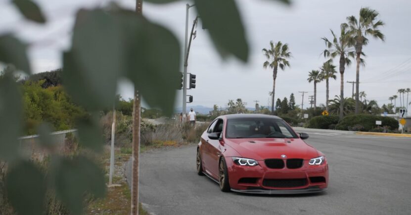 BMW e92 M3 parked on a street
