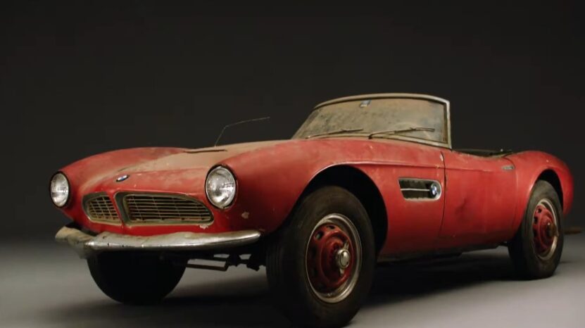 Original BMW 507 painted in red