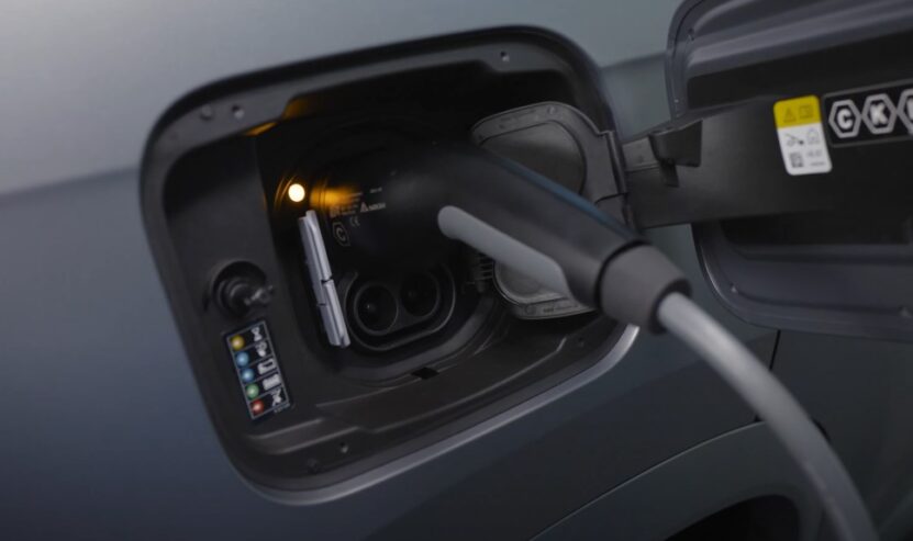 Close up view of BMW charger