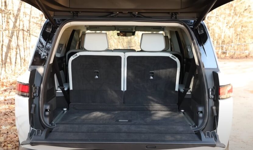 Spacious cargo area, of R1S SUV