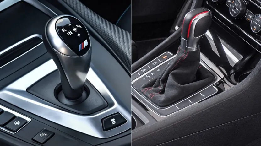 Comparison of high-end automotive gear shift controls