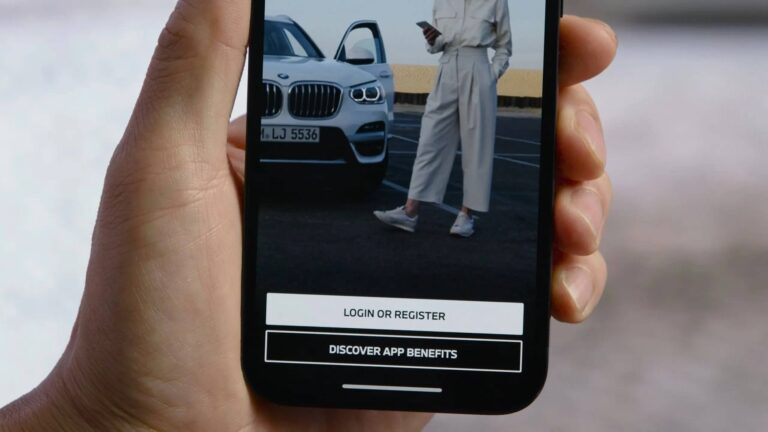 My BMW App login/signup screen