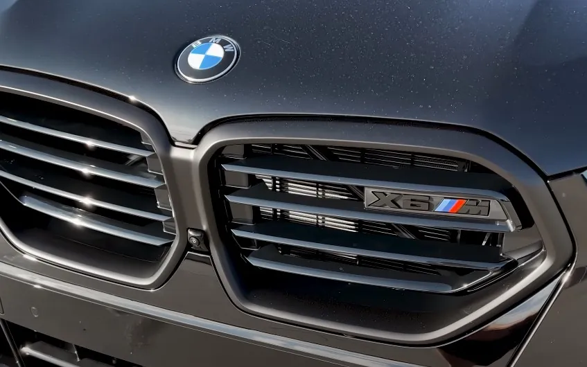 BMW X6M front grille, close up view