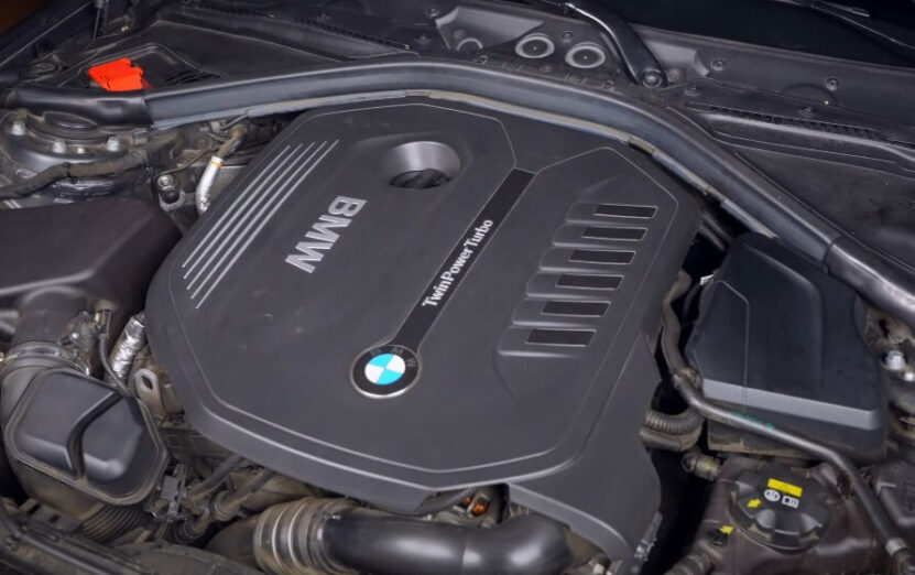BMW TwinPower Turbo engine bay, showcasing intricate details